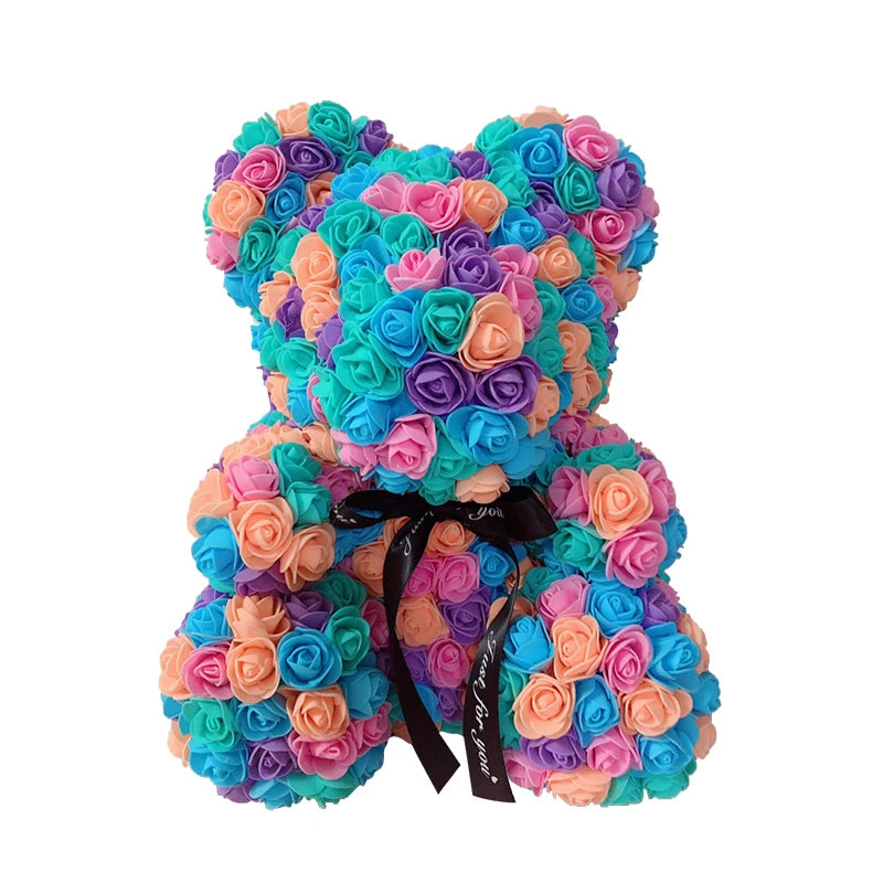 Eternal Rose Hug – Romantic Flower Teddy Gift