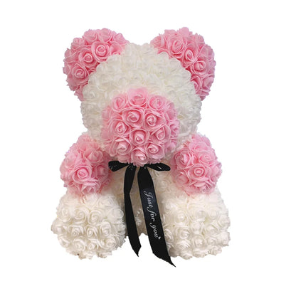 Eternal Rose Hug – Romantic Flower Teddy Gift