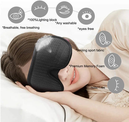 SilentNight 3D Eye Mask – Soft Padded Blindfold for Perfect Rest