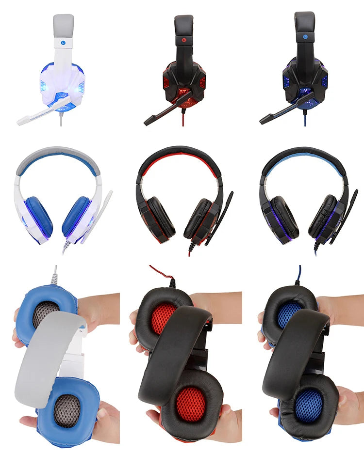 Radiance Pro Wired Gaming Headphones – LED Light & Stereo Sound for PC & Console