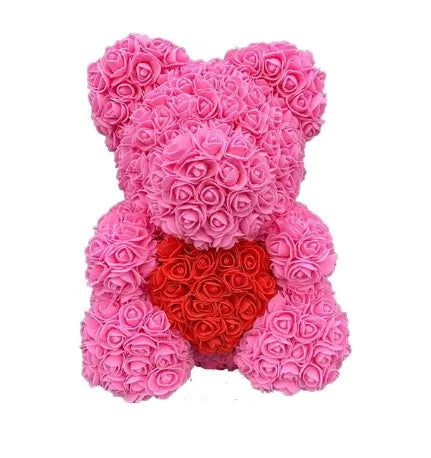 Eternal Rose Hug – Romantic Flower Teddy Gift