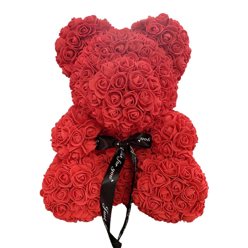 Eternal Rose Hug – Romantic Flower Teddy Gift