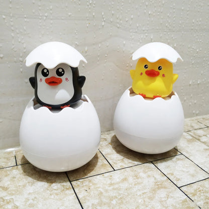 Egg Sprinkler Bath Toys – Adorable Duck and Penguin Water Spray for Kids