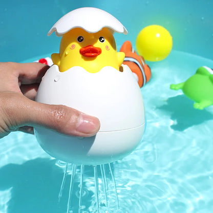 Egg Sprinkler Bath Toys – Adorable Duck and Penguin Water Spray for Kids