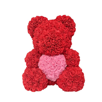 Eternal Rose Hug – Romantic Flower Teddy Gift