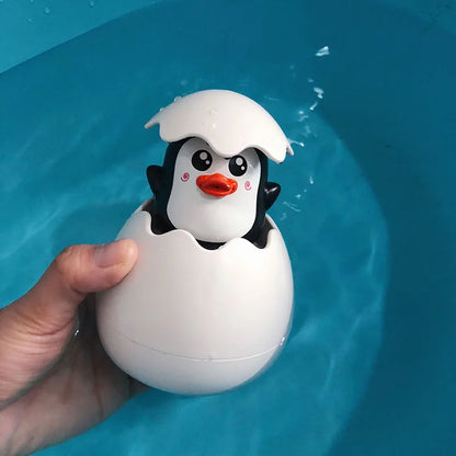 Egg Sprinkler Bath Toys – Adorable Duck and Penguin Water Spray for Kids