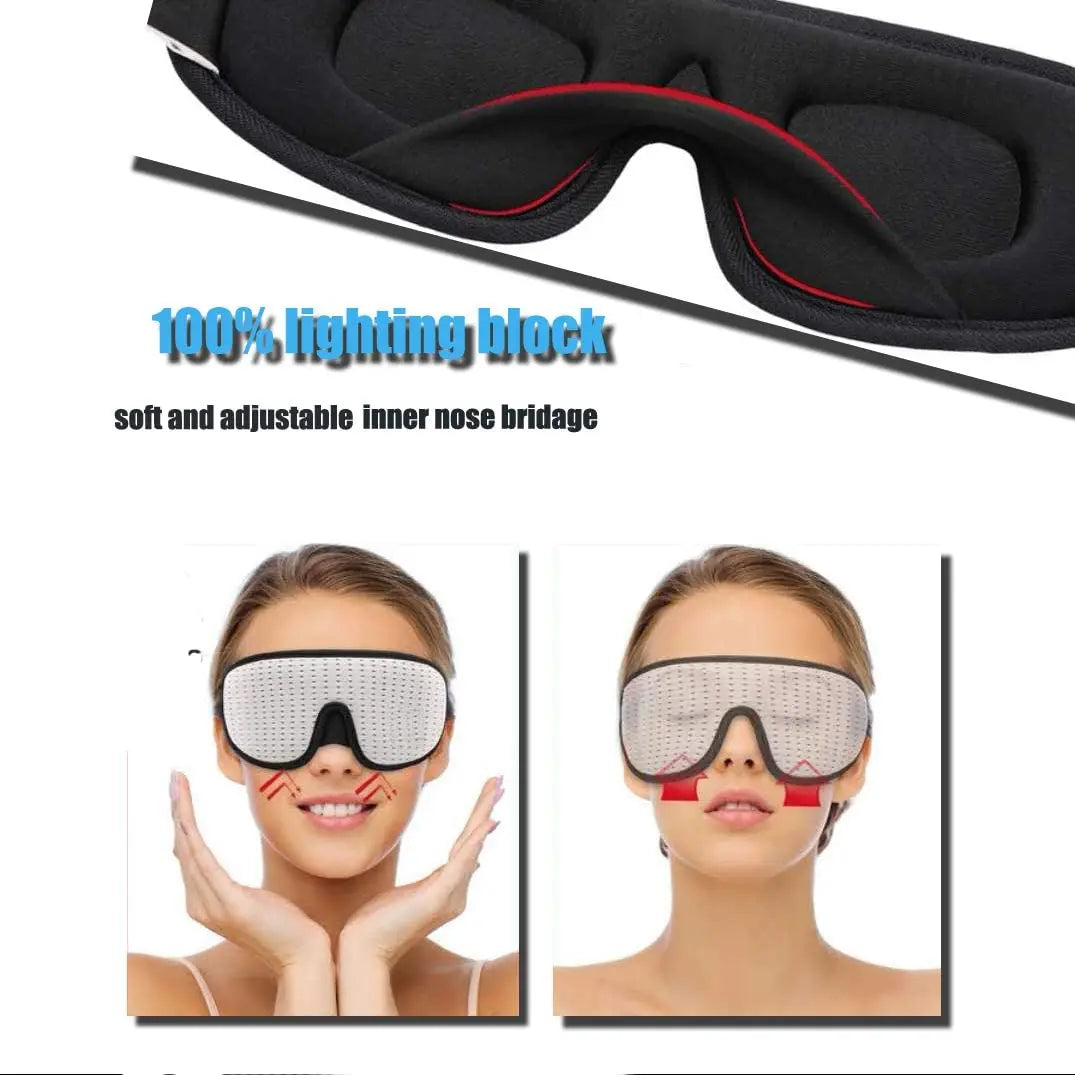 SilentNight 3D Eye Mask – Soft Padded Blindfold for Perfect Rest