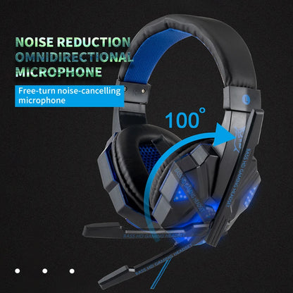 Radiance Pro Wired Gaming Headphones – LED Light & Stereo Sound for PC & Console