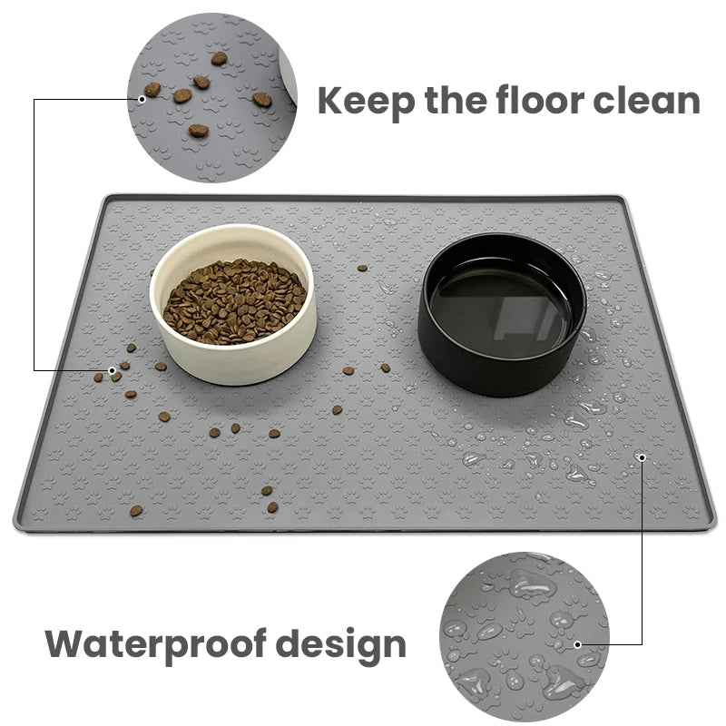 PurrfectPlate Feeding Mat: Waterproof, Anti-Slip Pet Bowl Pad for Tidy Mealtimes