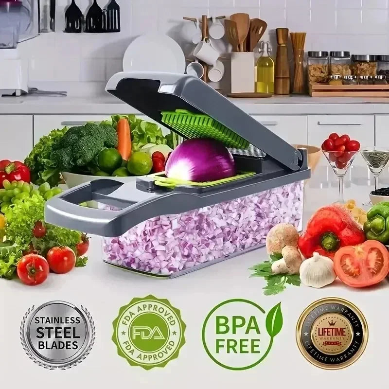 ChopMate Pro – 16-in-1 Multifunctional Food Chopper & Slicer