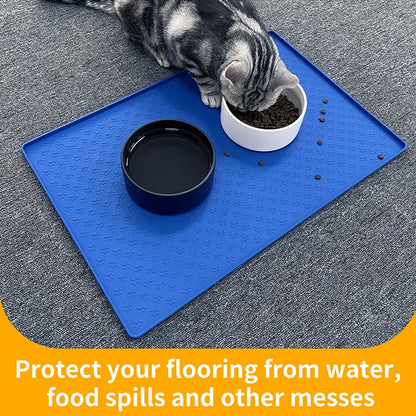 PurrfectPlate Feeding Mat: Waterproof, Anti-Slip Pet Bowl Pad for Tidy Mealtimes