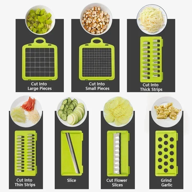 ChopMate Pro – 16-in-1 Multifunctional Food Chopper & Slicer