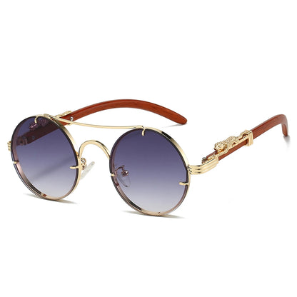 Retro Luxe: Vintage Round Sunglasses