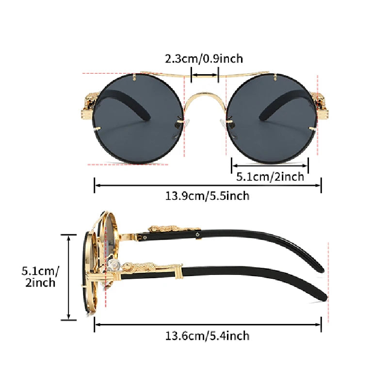 Retro Luxe: Vintage Round Sunglasses