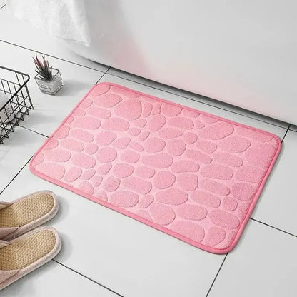 Embossed Velvet Bathroom Non-Slip  Rug