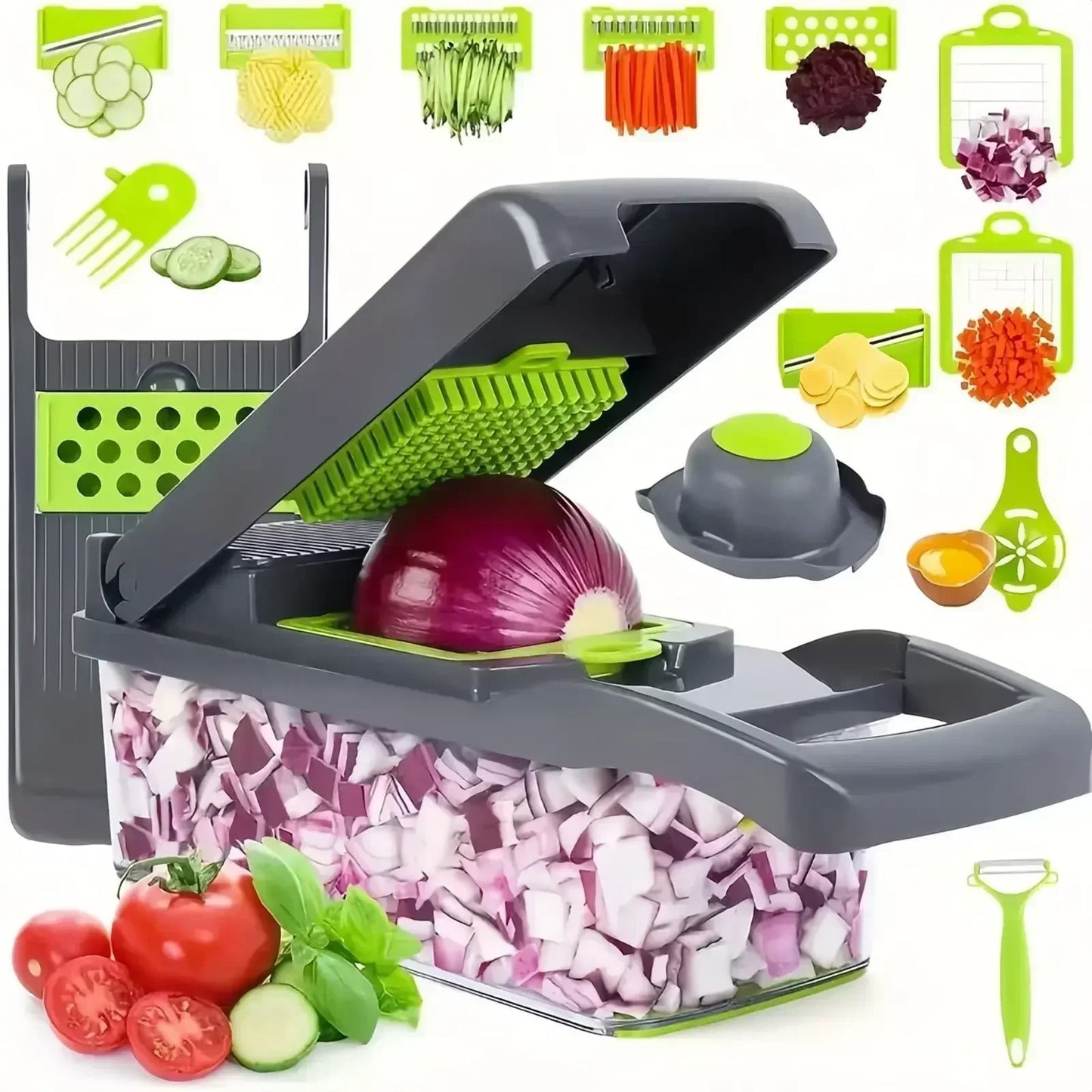 ChopMate Pro – 16-in-1 Multifunctional Food Chopper & Slicer