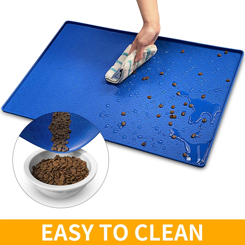 PurrfectPlate Feeding Mat: Waterproof, Anti-Slip Pet Bowl Pad for Tidy Mealtimes