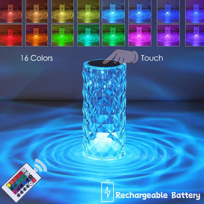 PrismaGlow – 16-Color Rechargeable Crystal Light