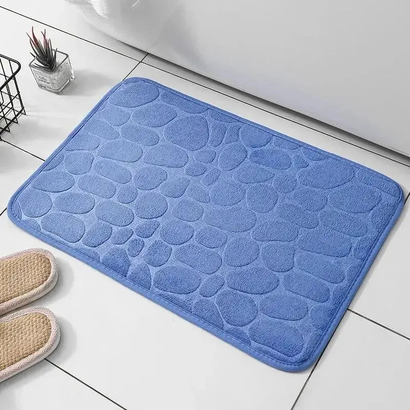 Embossed Velvet Bathroom Non-Slip  Rug