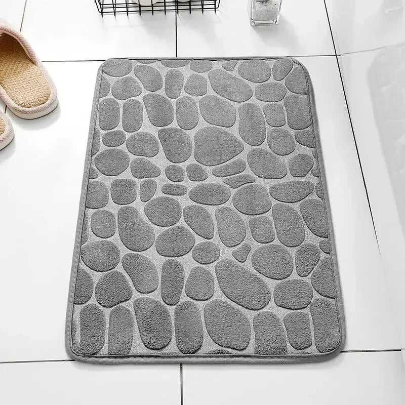 Embossed Velvet Bathroom Non-Slip  Rug