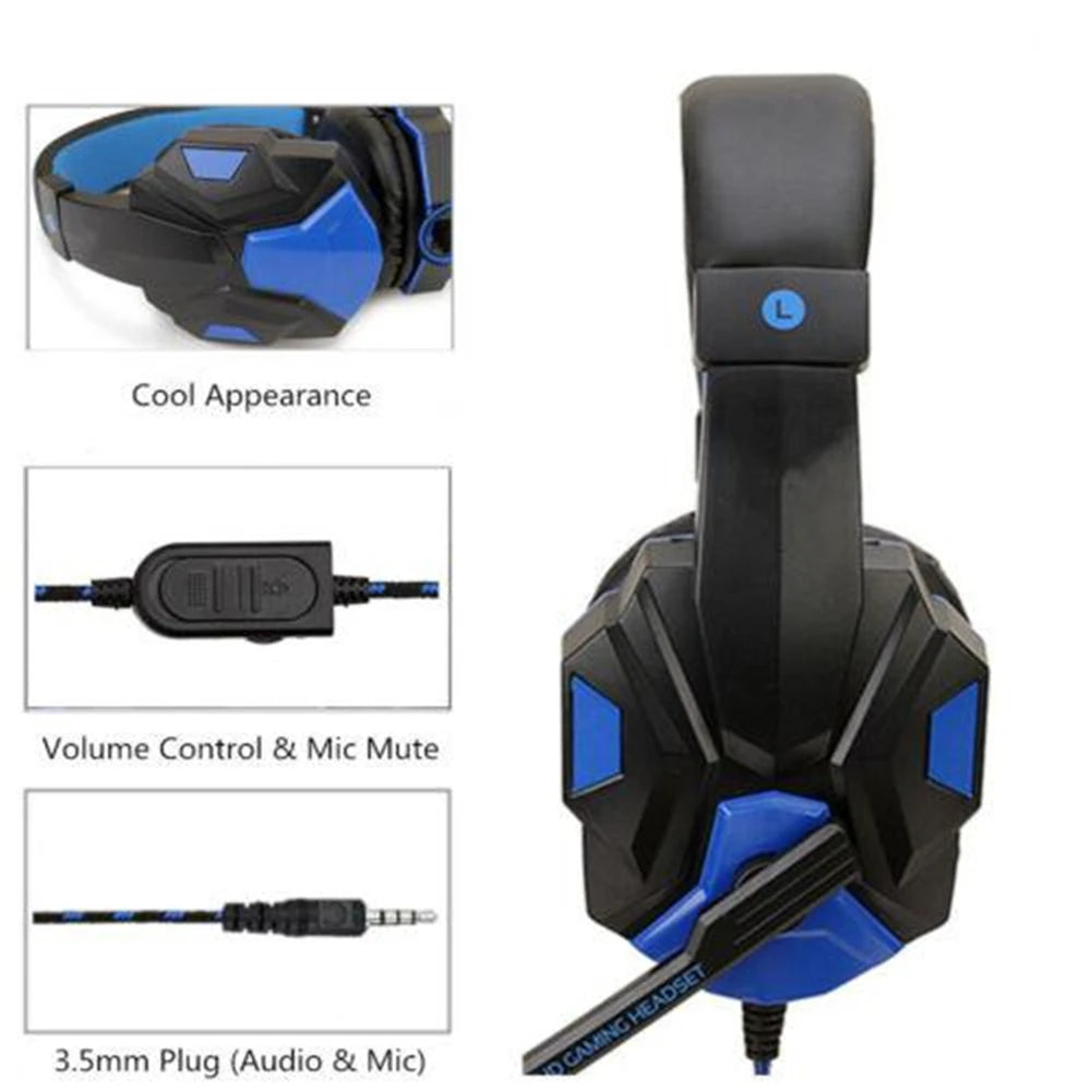 GameMaster Pro 3.5mm Wired Headset – Adjustable Mic & Stereo Sound